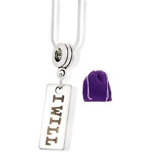 I Will Inspirational Inspire Charm Snake Chain Necklace